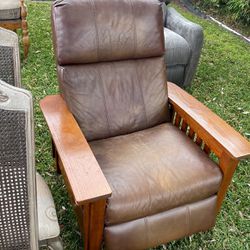 Leather Mission Recliner 