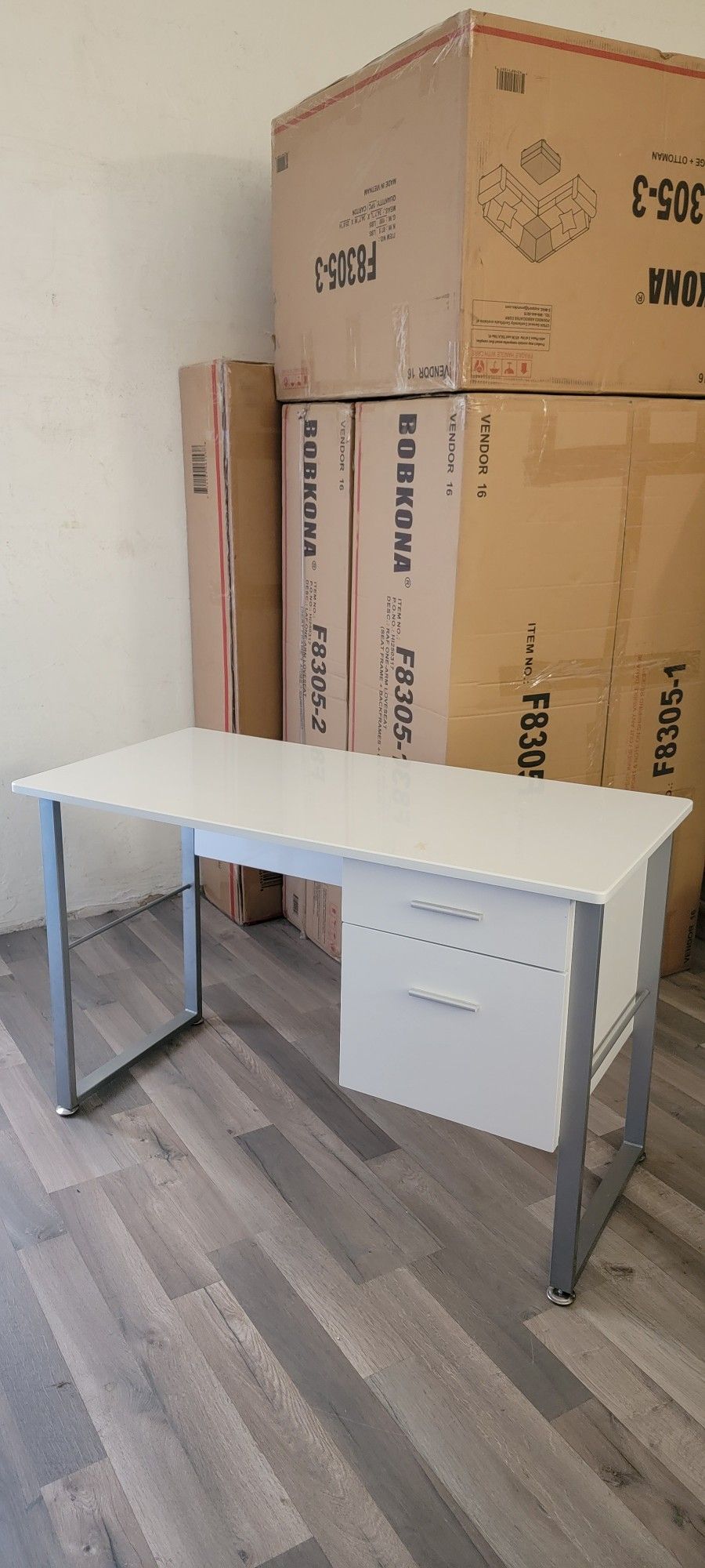 WHITE FINISH DESK 48"