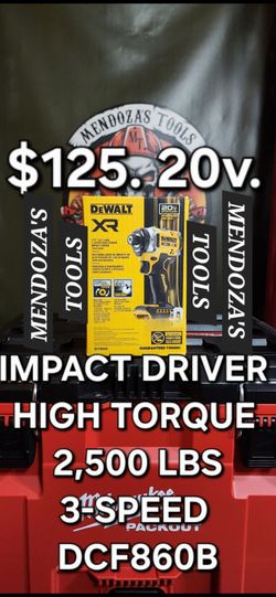Dewalt High Torque Impact Driver 3-Speed 20v MAX XR