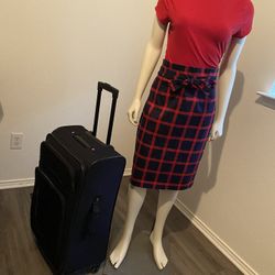 Navy Blue/red Skirt Size 14-Arlington