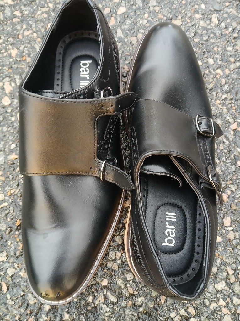 Bar III Men's Jesse Leather Monk Strap Oxfords