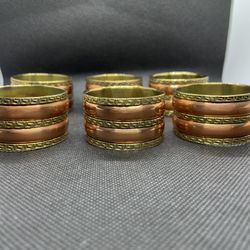 Beautiful Brass And Copper Napkin Rings 