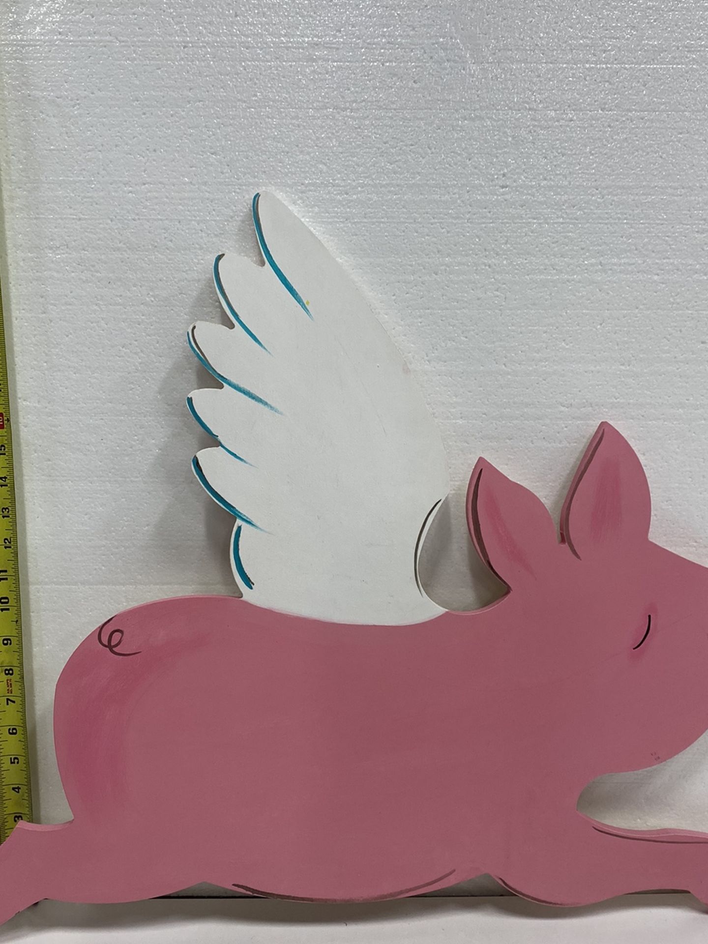Flying Pig Wooden Sign