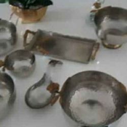 HAMMERED BRASS  FLOWER BOWLS SET