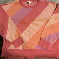 Women’s sweater. Pink sweater. Large 