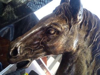 Bronze life size horse by pj mene