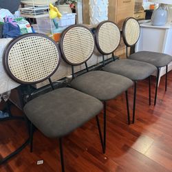4Dining Chairs Rattan Set / 4 Sillas De Comedor 