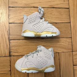 HF0414 074 Kid's Air Jordan 6 Retro Craft Paris Toddler Pearl Size 3C Olympics 