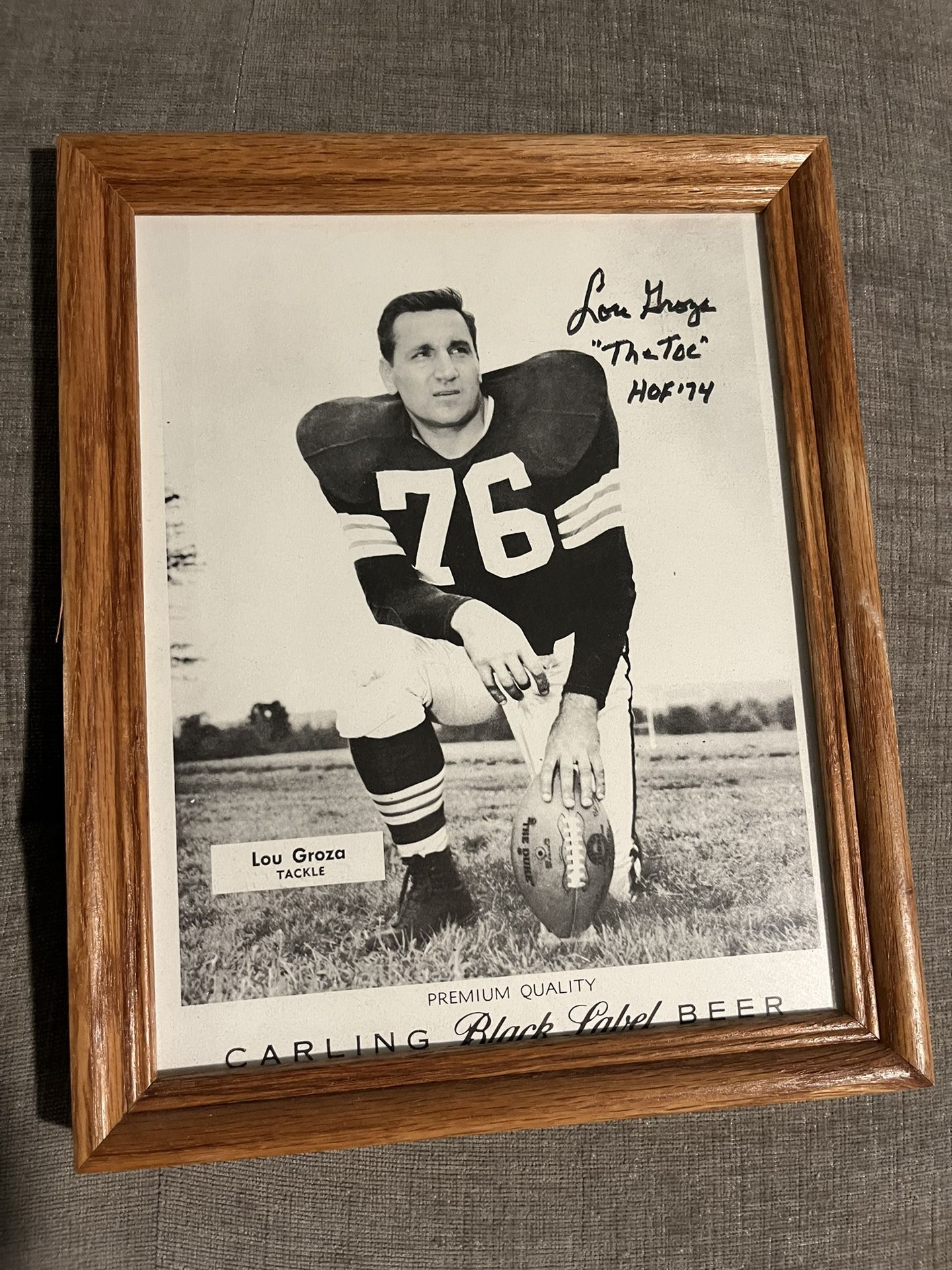 Lou Groza Autographed Photo