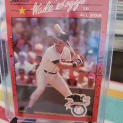 Wade Boggs Variation '90 Donruss All-star No Dot Behind Inc Baseball Card 