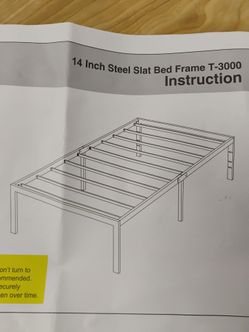 Twin steel slat bed frame