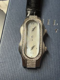 Philip Stein Teslar Dual Time Zone Diamond Watch woman man men women female