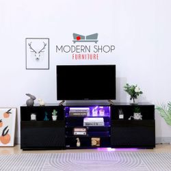 TV STAND  ( HIGH GLOSS AND LED LIGHTS) 