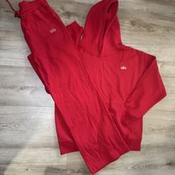 Red Hoodie And Sweatpants Set 