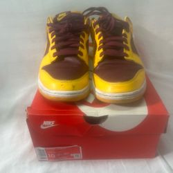 Nike Dunk Low Retro University Gold & Deep Maroon DD1391-702 Men's Sz 10 DS ASU
