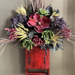Amazing Large Red Farm House Wall Hanging