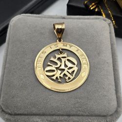 Solid 14kt Gold Love Charm Pendant Dije De Oro 14kt Solido