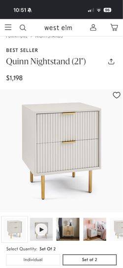 LIKE NEW nightstands West Elm