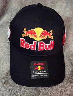 Red Bull Racing Adjustable Trucker Hat Cap - Black -