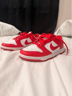 Red Nike dunks size 7.5