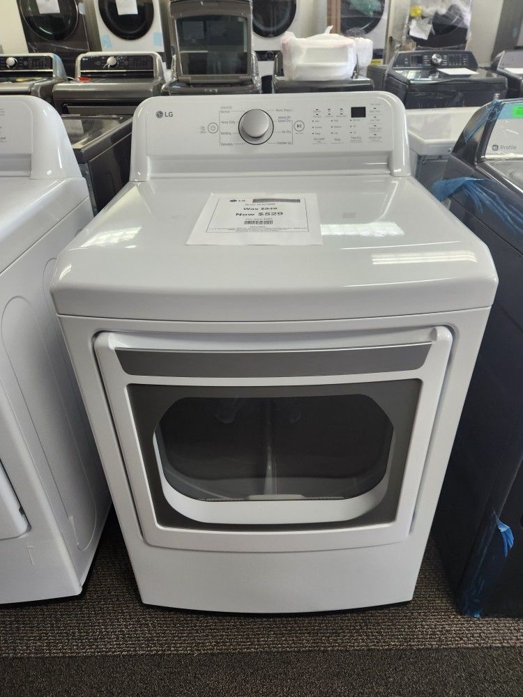 LG 7.3 CF DRYER 529! WHITE! 1 YEAR WARRANTY INCLUDED!