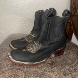 CB-909 Black Western Ankle Boots Men’s 8.5 O