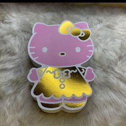Really Pretty  HELLO KITTY Christmas Wood Wall Art 