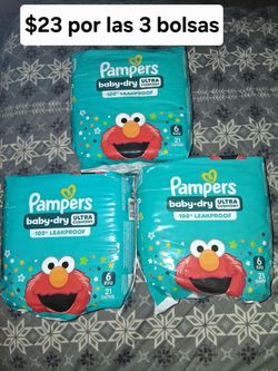Diapers size 6 (($23 for all 3 bags))