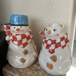 Snowman Cookie Jar And Utensil Holder friend Hallmark 