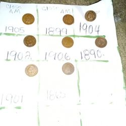 Indian Head Pennies. Selling All Together. 8 Coins Total. Make Offer For All 
