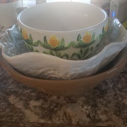 Large Ceramic Mixing Bowls