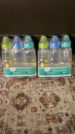 NEW Evenflo Classic Prints Baby Bottles – 6 Bottles – $10