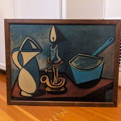 Large Picasso Art Print In Wood Frame 
