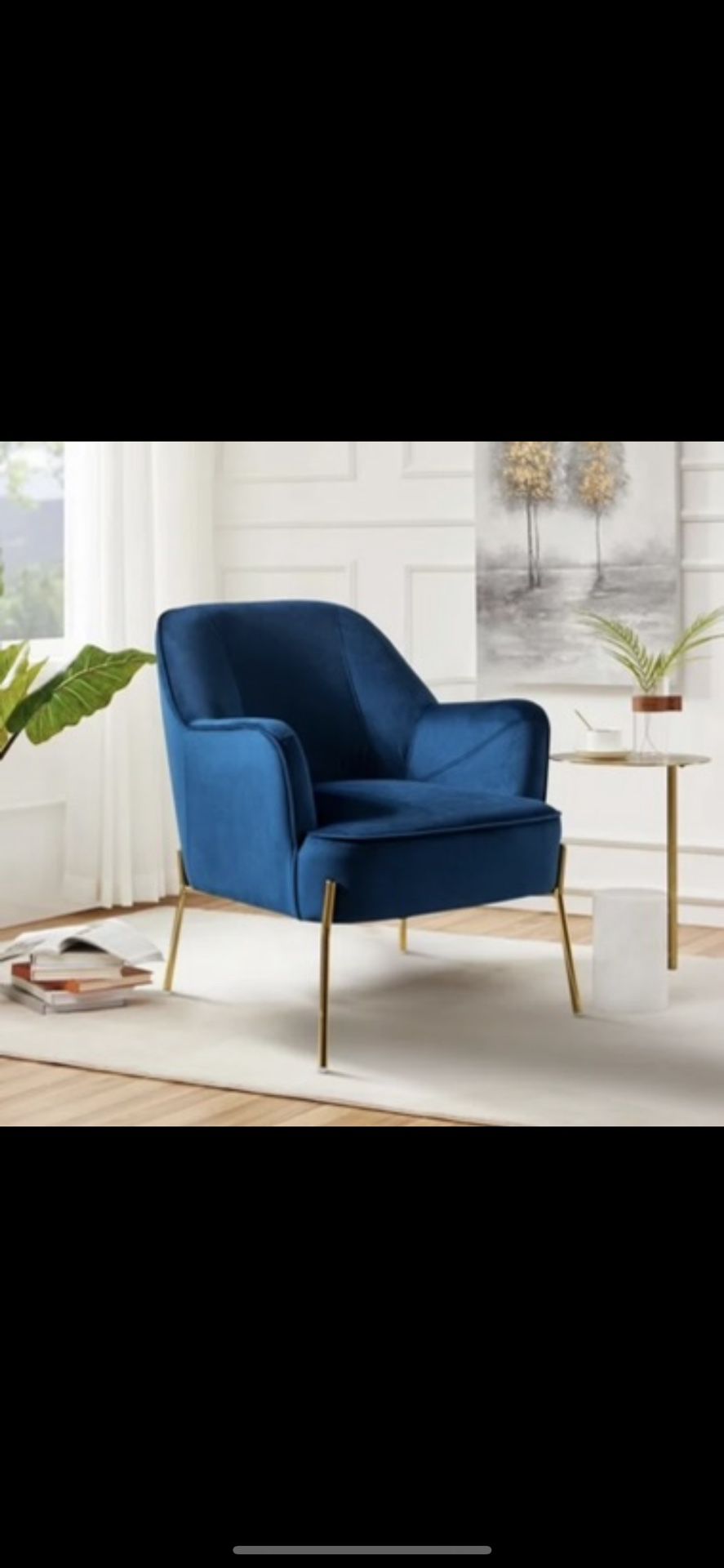 Navy Blue Suede Chairs