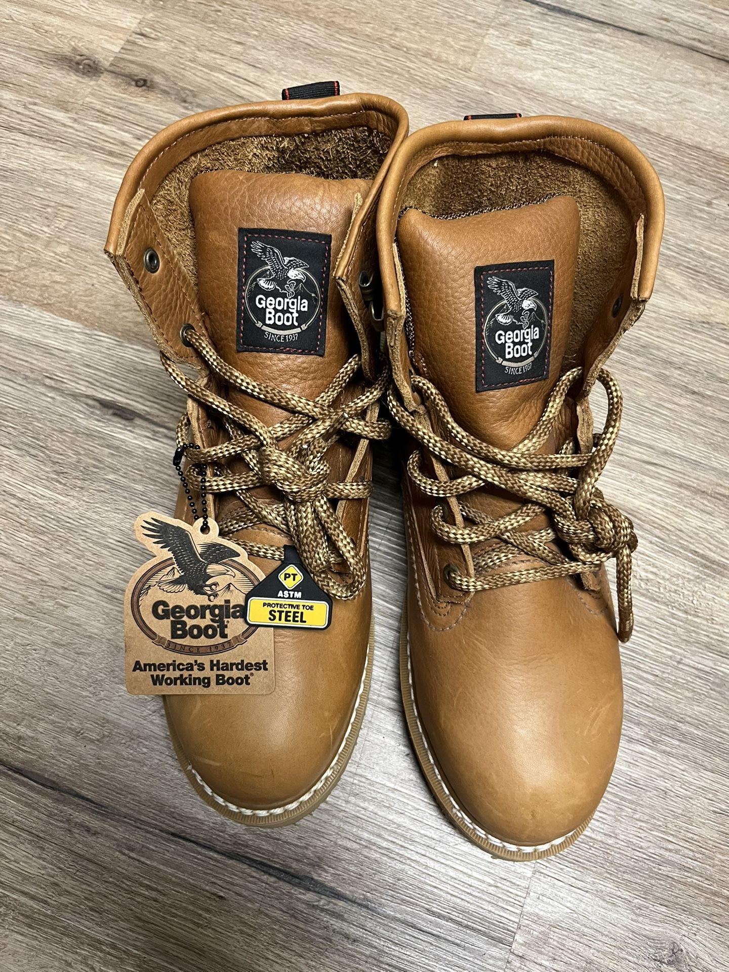 NEW NEVER WORN Georgia Steel Toe Boots