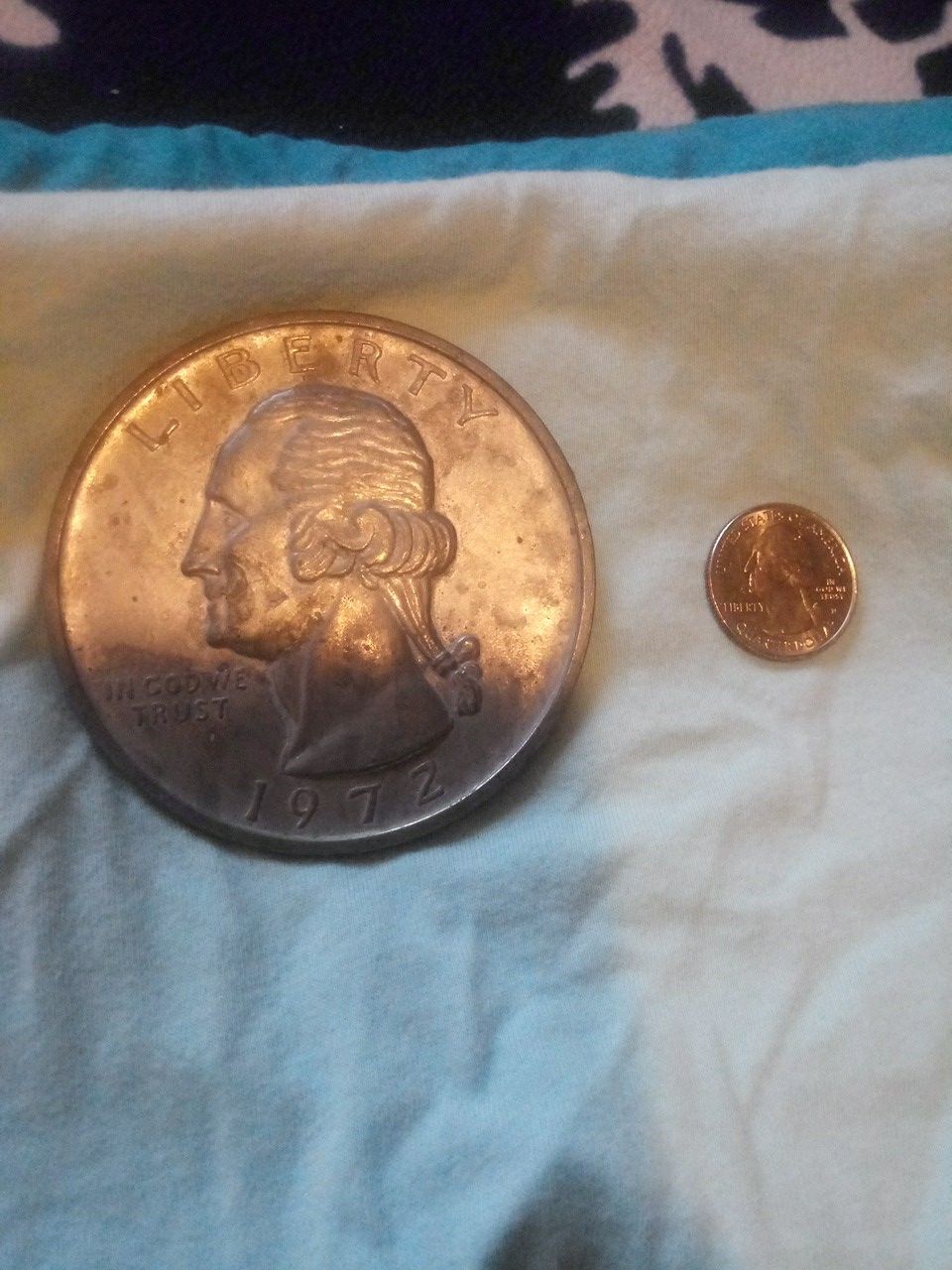 Big quarter is big 1972 Antiques