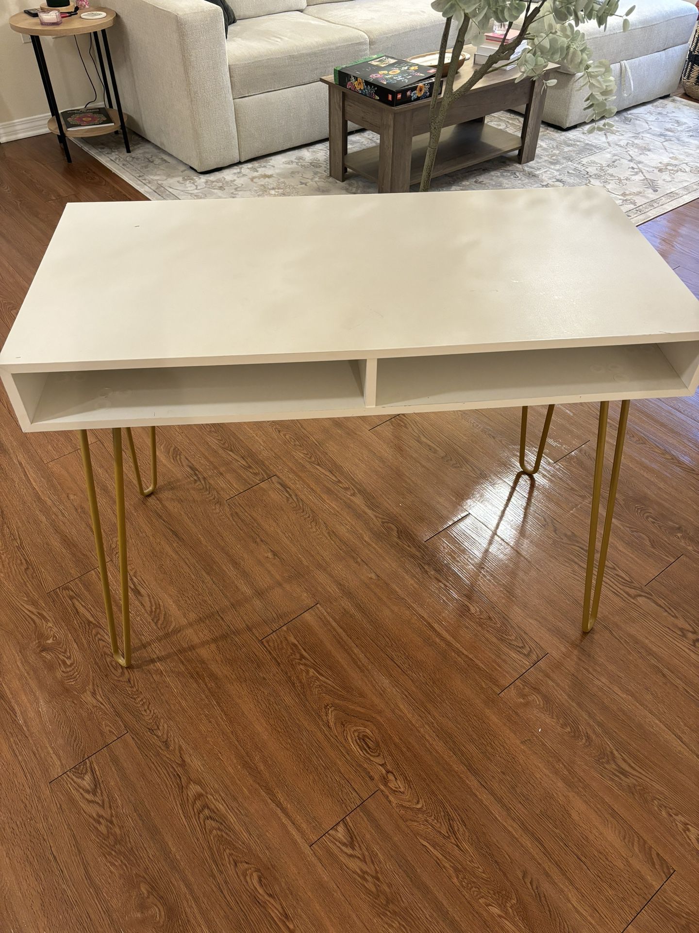 White Hairpin Desk From Target