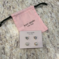 Kate Spade earrings- pearl & clear