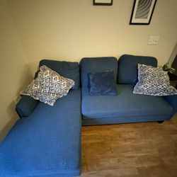 Blue Couch And Loveseat