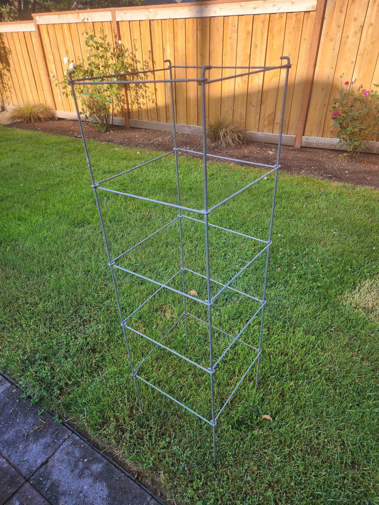8x Sturdy Metal Tomato Cages In Excellent Condition