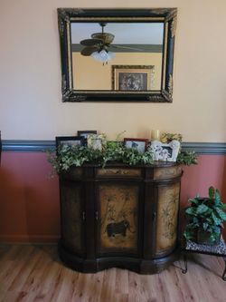 Beautiful Storage Cabinet and Mirror