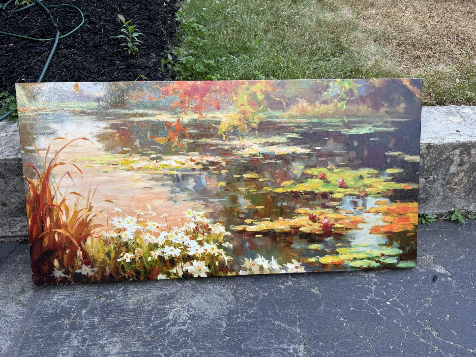 Huge Landscape Canvas Hanging Picture Wall Are Fall Foliage 