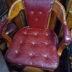 Pair Of 1930's Maple Jury/Library Chairs