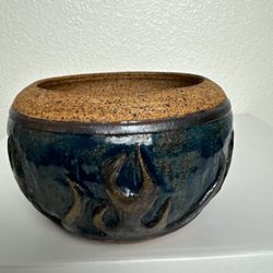 Studio Pottery Round Planter Flower Pit
