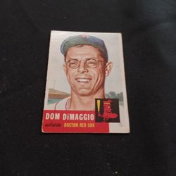 Signed DOM DIMAGGIO baseball Card