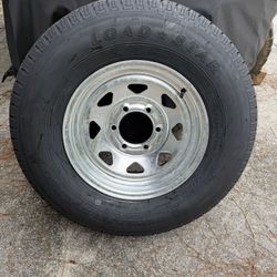 New 205-75-14inch Trailer Tires With 5-lug Galvanized Rims.   30-day Special 