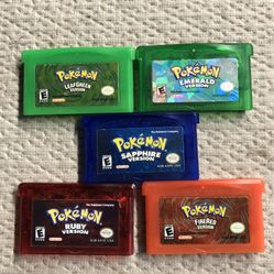 Nintendo Pokémon Gameboy Advance Firered Ruby Sapphire Emerald Leafgreen 