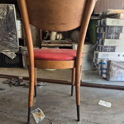Wooden chairs with upholstery