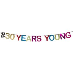 Festiko® #30YearsYoung  #30thBirthday Banner, 30th Birthday Party Decorations by Decora360