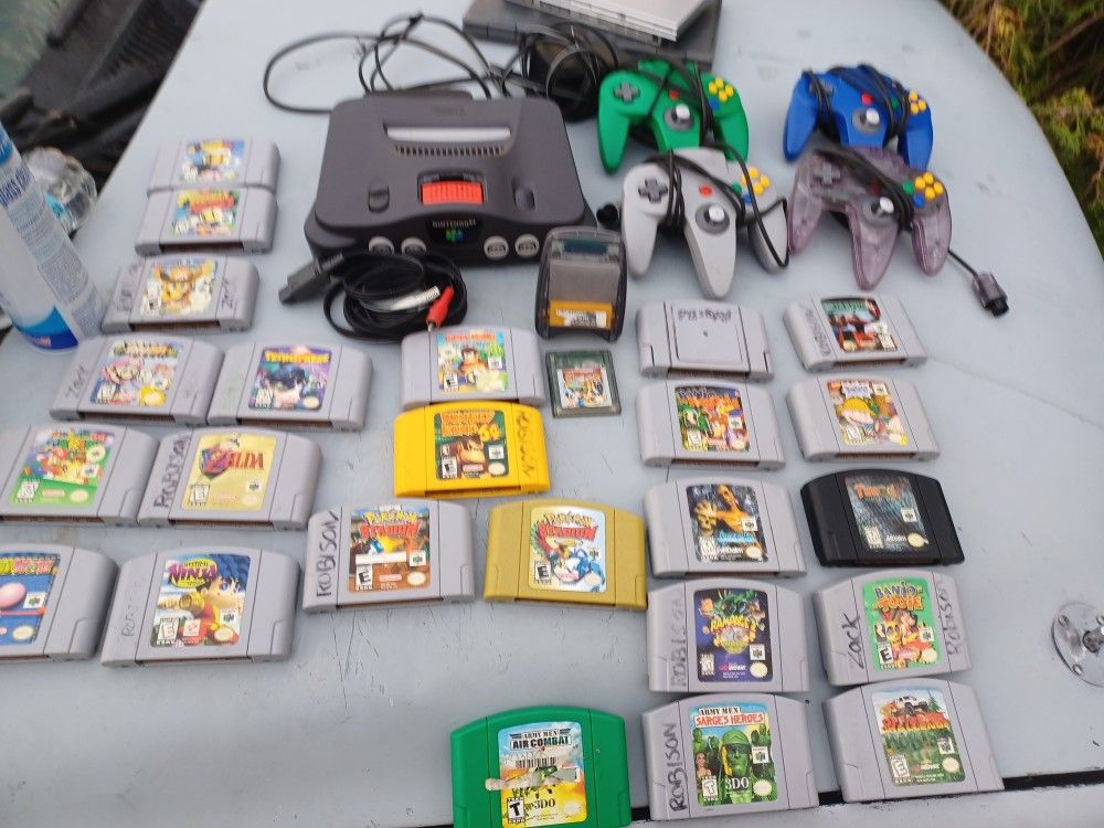 N64 W/games And Gameboy Game Adapter All For $150 Includes 4 Controls Or Can Sale Individually